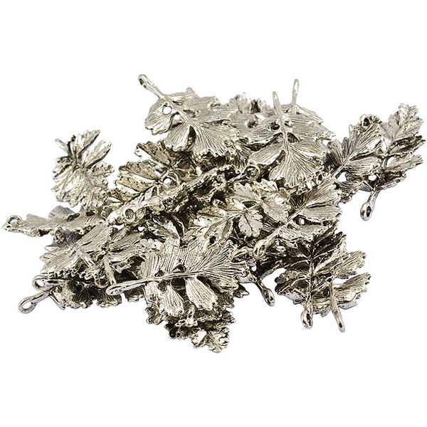 20 Piezas Dijes Colgantes De Hoja De Plata Tibetana Conectores De Hallazgos Para JoyeríA DIY Tibetan Silver-image