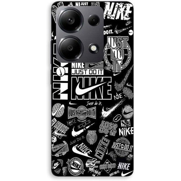 Etui Na Telefon - Maniacase - Xiaomi Redmi Note 13 Pro 4G - Silikonowe - MięKkie - Graffiti Czarno-BiałE-image