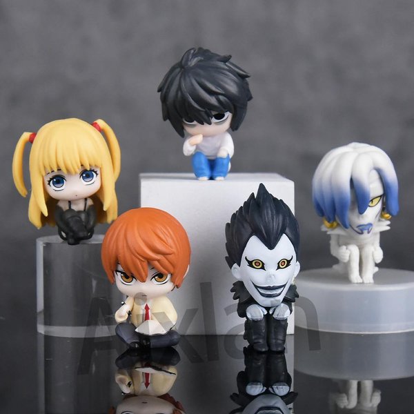 Set De 5 Piezas Aixlan Figura Death Note EdicióN Linda Yagami Light 4Cm Ryuk/L·Lawliet Figura De AccióN De PVC Figura Coleccionable De Anime Black-image