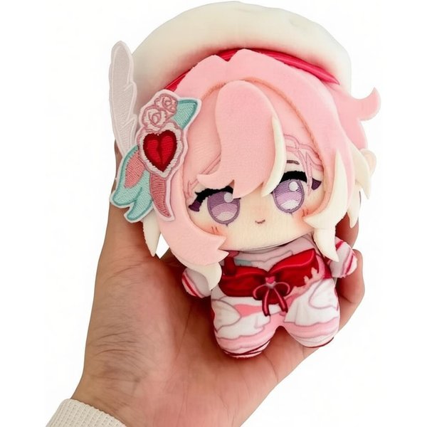 Honkai Impact 3 Pluszowa Lalka Elysia Kolekcjonerska Drukowana 10Cm Breloczek Uroczy Pluszak Breloczek Elysia Pluszowa Lalka Prezent Na Urodziny ŚWięTo 10Cm Beige-image