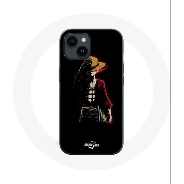 Funda - Maniacase - Iphone 14 - One Piece Manga Anime Luffy - Silicona - Flexible Negro-image
