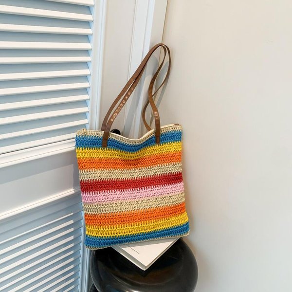 Bolso Cruzado Casual Simple Bolso Tote De Gran Capacidad De Moda Bolso De Viaje Nuevo Tendencia De Moda De Verano Bolso De Hombro-image