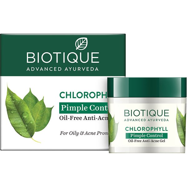 Biotique Bio Chlorophyll BeztłUszczowy ŻEl PrzeciwtrąDzikowy 50G, ZwężAjąCy Pory NawilżAcz Do Twarzy, ŁAgodząCy Po Depilacji-image