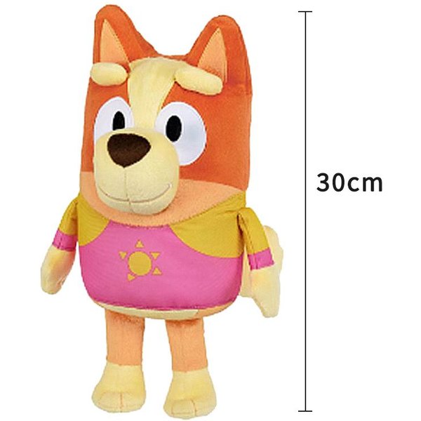 30CM Bluey Bingo Pluszowe Zabawki Anime KreskóWka Wokalne I Muzyczne Pluszowe Zabawki Pluszowe Lalki Prezent Urodzinowy Dla Dzieci Beige-image