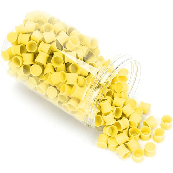 300Pcs Vaso De Pigmento Para Tinta De Tatuaje Desechable De Silicona Para Cejas Labios Ojos Vaso De Pigmento Para Tatuaje Rojo-image