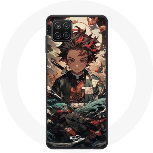 Funda - Maniacase - Samsung Galaxy A22 4G - Demon Slayer Tanjiro - Flexible - Negra-image