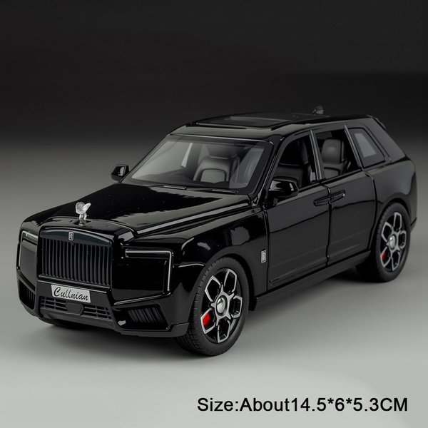 1:32 Rolls Royce Phantom Cullinan Model Metalowy Odlewany Zabawki Drzwi Samochodu Otwierane Z DźWięKiem ŚWiatłEm Zabawka Pull Back Dekoracje Na PółKę-image