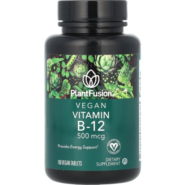 Plantfusion, WegańSka Witamina B-12, 500 Mcg, 100 Tabletek WegańSkich-image