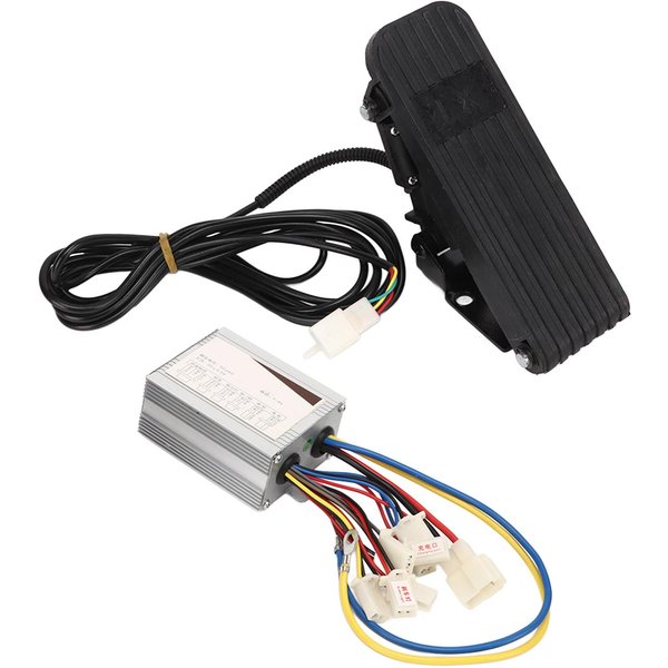 24V 350W Kit De Acelerador De Pedal Controlador De Dos Velocidades Kit De ConversióN De Acelerador De Pie Controlador De Bicicleta EléCtrica Black-image