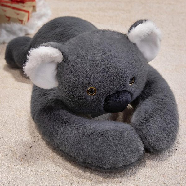 65-75 Cm DłUgie Ramię Pluszowe ZwierząTko Koala Panda Czerwona ObciążOna MięKka Pluszowa Poduszka Len Prezent Na Urodziny Poduszka Black-image