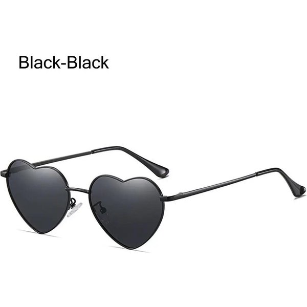 Modne Okulary PrzeciwsłOneczne Metalowa Oprawka Ochrona Uv400 KształT Serca Okulary SłOneczne Serce Okulary Lata 90-image