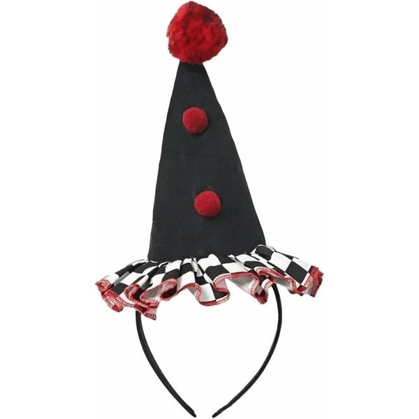 Gorro De Payaso Con Volantes, Rejilla De Puntos, Sombrero Divertido, Accesorio Para Disfraz, Diadema De Joker De Halloween, Halloween Styleb-image