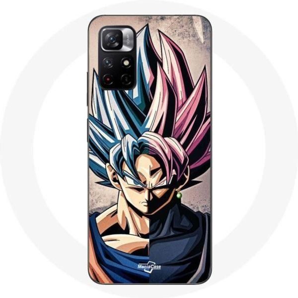 Funda - Maniacase - Redmi Note 11 5G - Flexible - Negro - Dragon Ball Z Goku SSJ-image