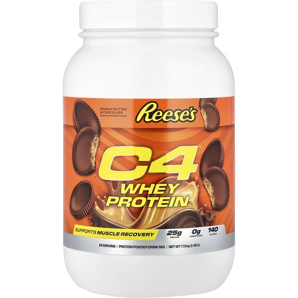 C4 / Cellucor, ProteíNa De Suero C4®, Sabor Mantequilla De Cacahuete Y Chocolate De Rease, 2.48 Lb (1,13 Kilos)-image