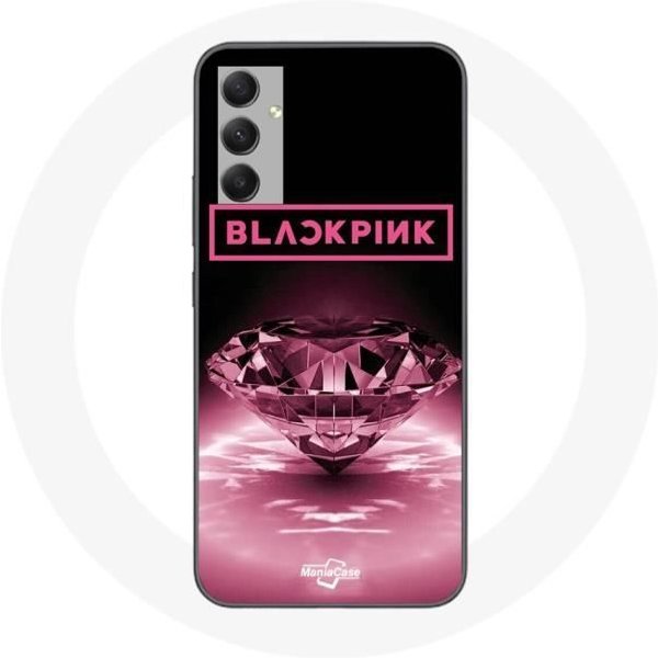 Funda - Maniacase - Samsung Galaxy A34 5G - Negro - Rosa - Logotipo Kpop Diamante Color Rosa-image
