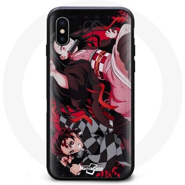 Funda - Maniacase - Iphone XS Max - Flexible - Negra - Demon Slayer Tanjiro Nezuko-image