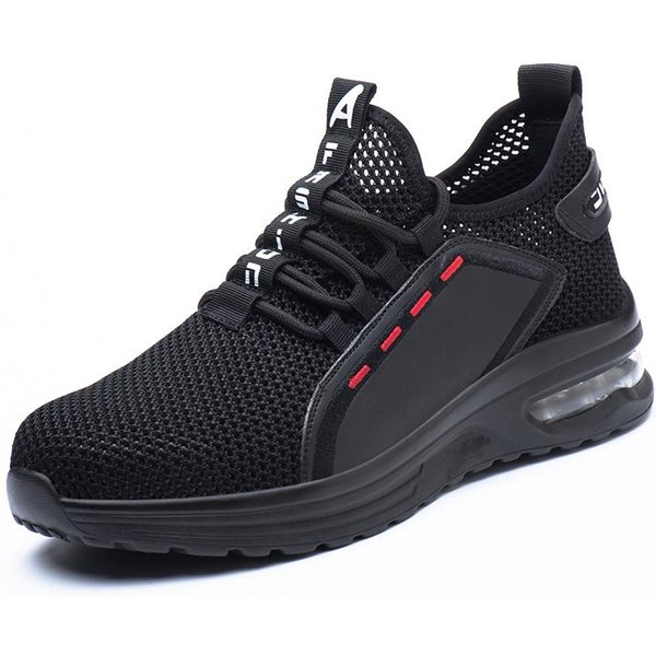 Zapatos De Seguridad, Zapatillas De Trabajo Protectoras, Puntera De Acero, Botas De Trabajo Antigolpes Y AntipuñAladas, Indestructibles, Transpirables. 37 Black-image