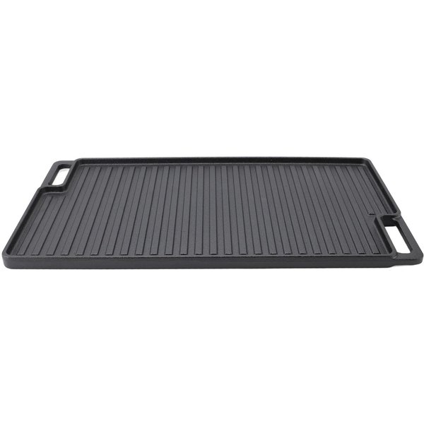 Plancha Rectangular Reversible De Hierro Fundido Pre-Sazonada, Antiadherente, Para Toda La Familia, Con Asas L-image