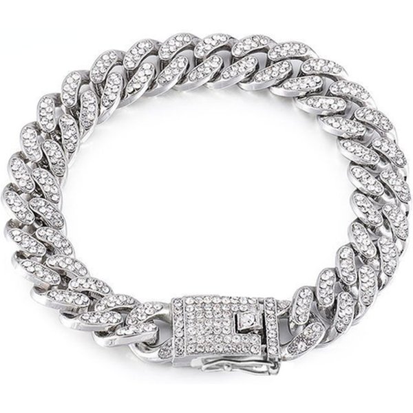 ArtykułY Dla ZwierząT Walka Naszyjnik Akcesoria Dla PsóW Metalowa BiżUteria Dla PsóW Naszyjnik ObrożA ŁAńCuch Dla ZwierząT 23Cm White-image