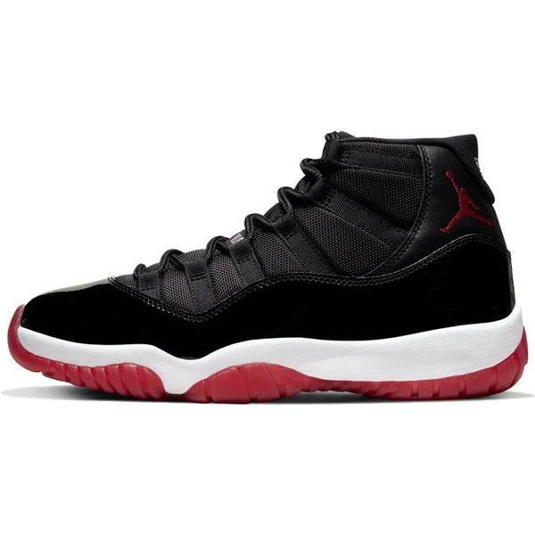 Zapatillas Unisex Air Jordan 11 Retro Bred 2019 Negro Blanco Rojo Varsity 378037-061 41-image