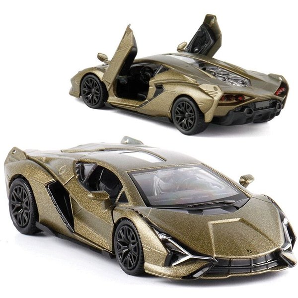 5-Calowy Metalowy SamochóD Symulacyjny Odlewany I Zabawkowy Pojazd Lamborghini Sian Supercar RMZ City 1:36 PrezentóW Ze Stopu Dla Dzieci-image
