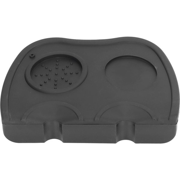 Alfombrilla Distribuidora De Café Silicona Almohadilla Para Tamper Doble Orificio Soporte Antideslizante Para PreparacióN De Bebidas Black-image
