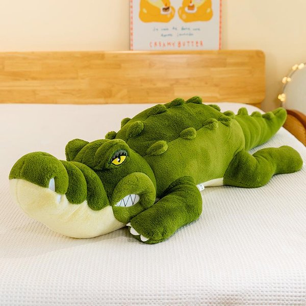 Nuevo Producto SimulacióN CojíN De Cocodrilo Peluche De Cocodrilo Almohada Larga Para Dormir Pinza Para Piernas MuñEca De Trapo Grande MuñEca Almohada 100Cm-image