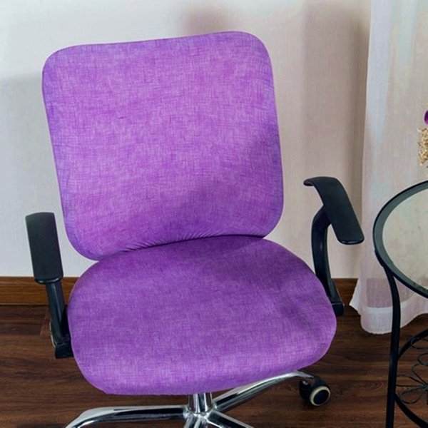 2 Unids/Set Funda Universal Para Silla De Oficina Dividida Funda Trasera De Silla De Licra EláStica + Funda De Asiento Funda Antisuciedad Para Silla De Ordenador De Oficina Universal-image