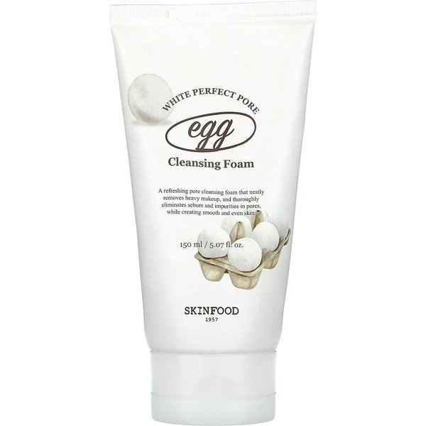 Skinfood, Espuma Limpiadora Perfecta Para Poros Con Clara De Huevo, 150Ml (5,07 Onzas LíQuidas) White-image