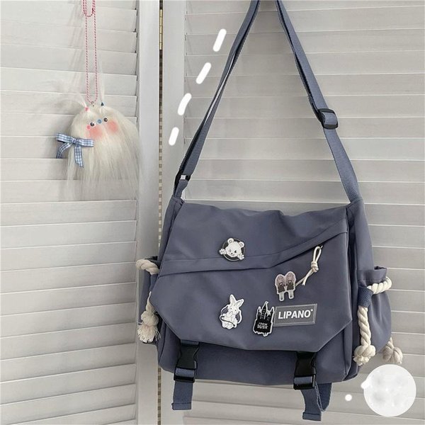 Damskie Nylonowe Torebki Torebka Na Ramię Unisex O DużEj PojemnośCi Torby Crossbody Dla NastolatkóW Torba Listonoszka Torby Szkolne Dla StudentóW Niebieski-image
