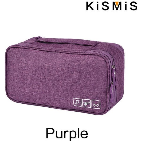 Bolsa De Almacenamiento De Ropa Interior De Gran Capacidad, Bolsas Organizadoras De Sujetadores PortáTiles De Viaje Diario, Suministros De Viaje, 1 Uds. PúRpura-image