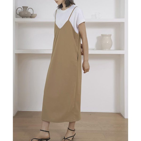 Vestido De Tirantes Casual VersáTil Para Mujer, Longitud Ajustable, Color Liso, Vestido Holgado M-image