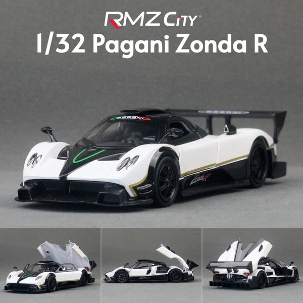 1/32 Pagani Zonda R Model Samochodzika Rmz City Metalowy Odlew Miniatura Super Sport DźWięK I ŚWiatłO Kolekcja Pull Back Prezent Dla ChłOpcóW-image