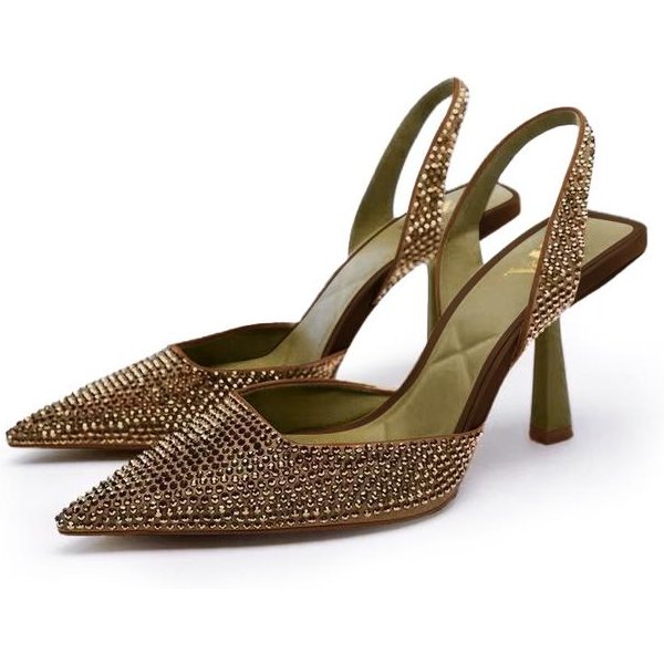 Zapatos De TacóN Transparentes Con PedreríA De Lujo PVC Para Mujer Nuevos Puntiagudos Stiletto Tacones Altos Zapatos De Fiesta Boda Para Dama 42-image