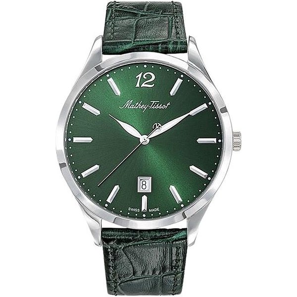 Reloj De Cuarzo Mathey-Tissot Urban D411AV Con Correa De Piel Y Esfera Verde Para Mujer Verde-image