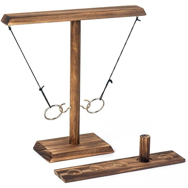 Juego De Lanzamiento De Anillas Para Adultos Juego De Gancho Y Anilla Juego De Lanzamiento De Madera Hecho A Mano Para Adultos Juegos De Exterior Interior DecoracióN De Patio Juegos De JardíN Y5327YY--image