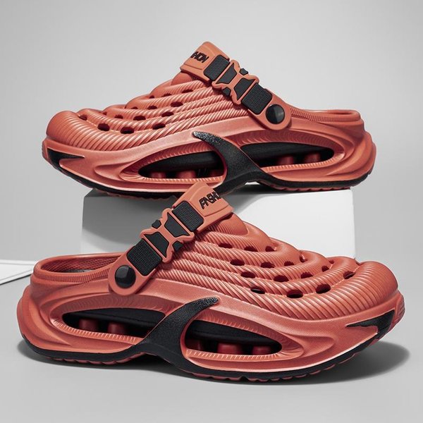 Zuecos De EVA Para Hombre Ligeros Puntera Cerrada Zapatos De JardíN Antideslizantes Suela Blanda Para Playa JardíN Verano Exterior Uso Diario Ligero 42-image