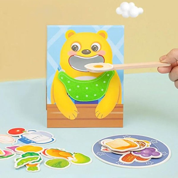 Nowy Dom Zabaw Interakcja Rodzic-Dziecko Metoda Montessori Symulacja Gry Karmienia Edukacja Wczesnoszkolna Motoryka MałA Zabawki Edukacyjne Yellow-image