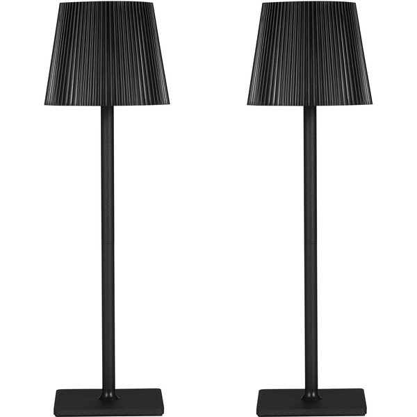 2 Paquetes De LáMpara De Mesa Led, LáMpara De Escritorio LED Moderna Con Control TáCtil, Luz Nocturna Regulable Con 3 Colores Negro-image