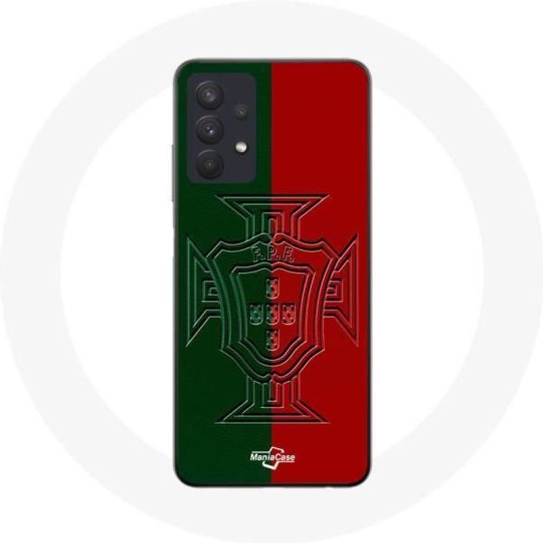 Funda - Maniacase - Samsung Galaxy A32 4G - Logo De Portugal Verde Y Rojo - Silicona - Flexible Negro-image