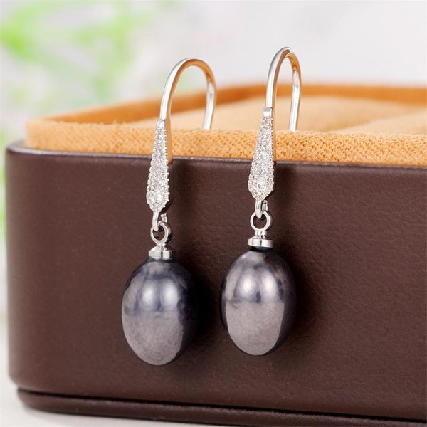 Exquisitos Pendientes De Perlas De ImitacióN Huitan Con Circonitas CúBicas Brillantes Para Mujer, Elegantes Joyas Para Bodas Y Fiestas. As Picture-image