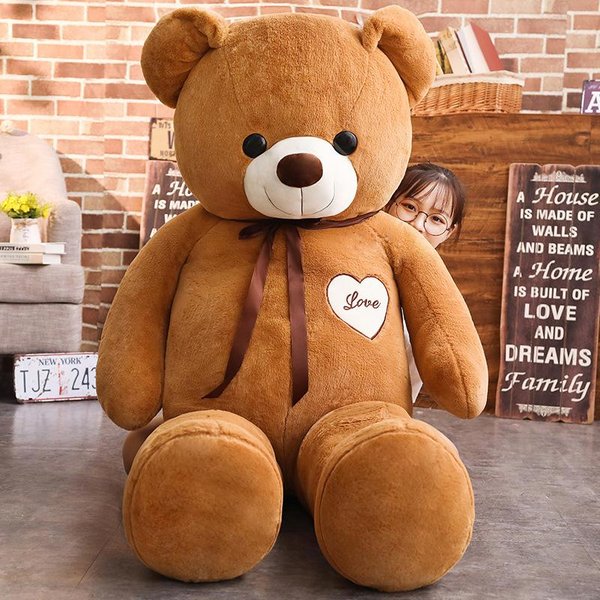MuñEco Oso Grande Americano Oso De Peluche TamañO Grande Oso Para Abrazar Oso Con Lazo Lindo Oso Grande Regalo Regalo Para Novia 60Cm-image