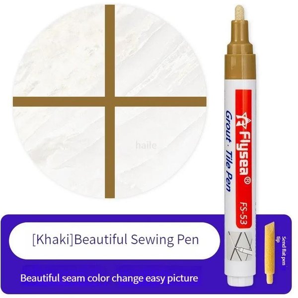 Rotulador Permanente Para Azulejos, Restaurador De Lechada De Pared, Marcador Blanco Para ReparacióN De Lechada De Azulejos, Rotulador Restaurador Para Renovar, Reparar Azulejos, Pared, Piso-image