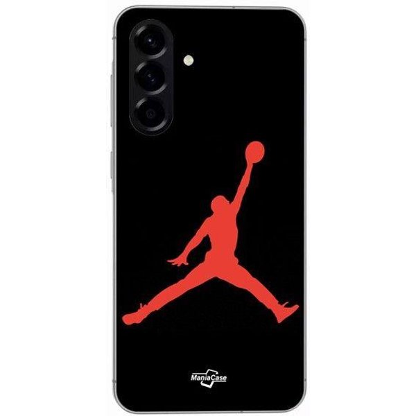 Etui - Maniacase - Samsung Galaxy A56 - Logo Jordan 23 - Silikonowe - Czerwone Czarny-image