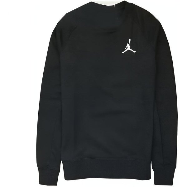 Sudadera Deportiva Jordan De Color SóLido Con Cuello Redondo Para Hombre Tops Negro AH3935-010 S Black-image