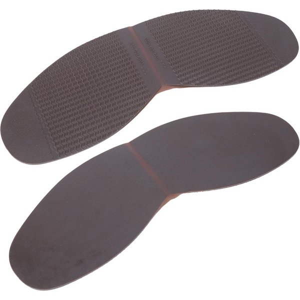 Suelas De Cuero Suelas De Goma Antideslizantes Suela Del Antepié Zapatos Planos ReparacióN Almohadilla Media Suela (Negro) MarróN-image