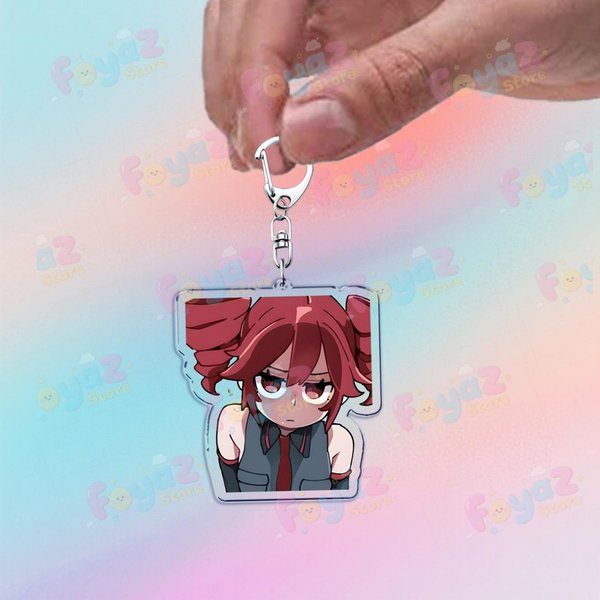 Lindo Anime Chica Kasane Teto Llavero Accesorios Bolsa Kawaii Manga Llavero Cadenas JoyeríA Fans Amigos Regalos De CumpleañOs Pink-image