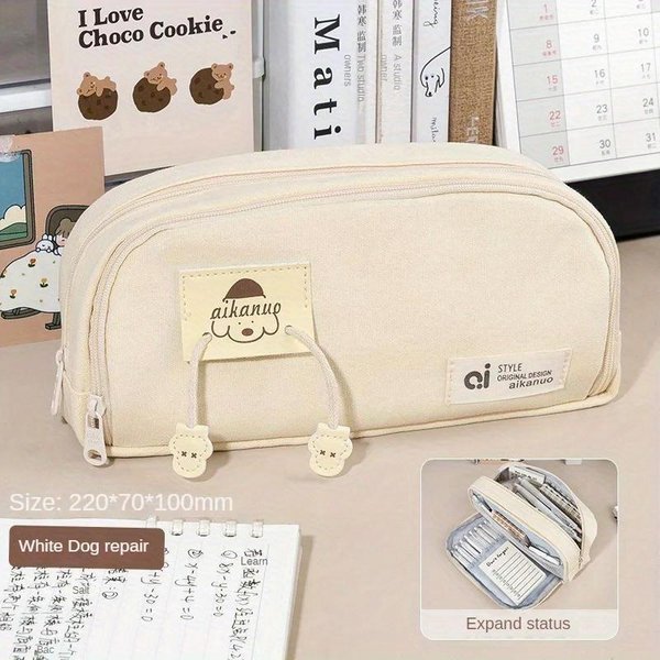 Estuche De LáPices PapeleríA Coreana Estuches Para LáPices Bolsas Grandes Para NiñAs Estuches Escolares Estuches De LáPices Kawaii De Perro Productos Trousse-image