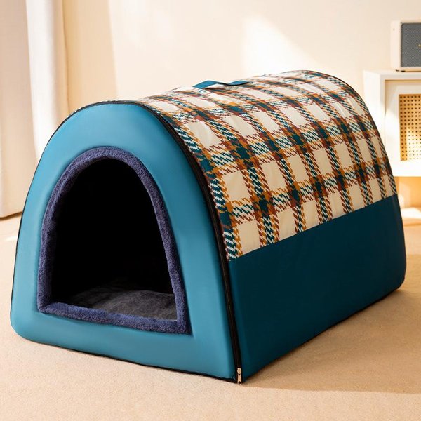 Casa Plegable Para Perros, Perrera, Cama Para Perros PequeñOs, Medianos Y Gatos, Cama De Gato CáLida Para Invierno, Productos Para Mascotas, Cesta, Sofá Cueva Para Cachorros L-image