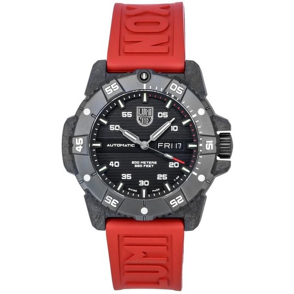 Luminox Master Carbon Seal Correa De Caucho Esfera Negra Reloj AutomáTico Suizo Diver's XS.3875 200M Para Hombre Negro-image